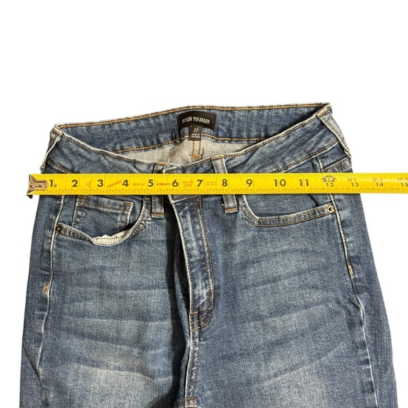 Classic Blue Skinny Jeans with Raw Hem - Picture 11 of 11